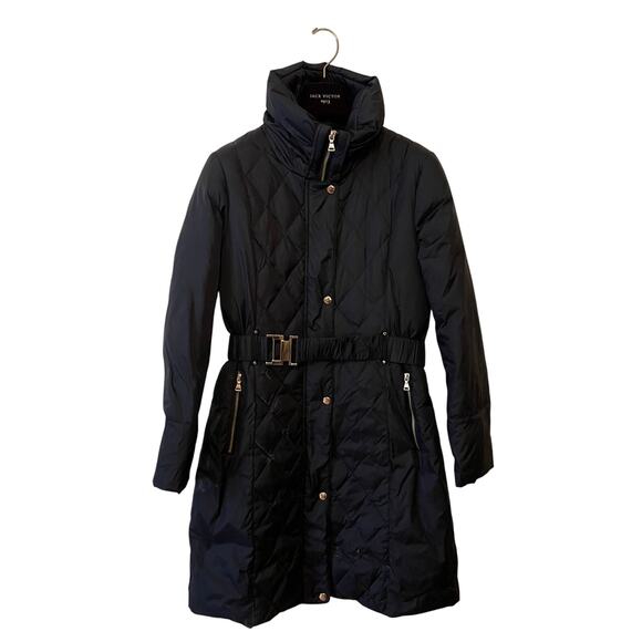 Express Black Quilted Puffer Coat - Picture 1 of 10